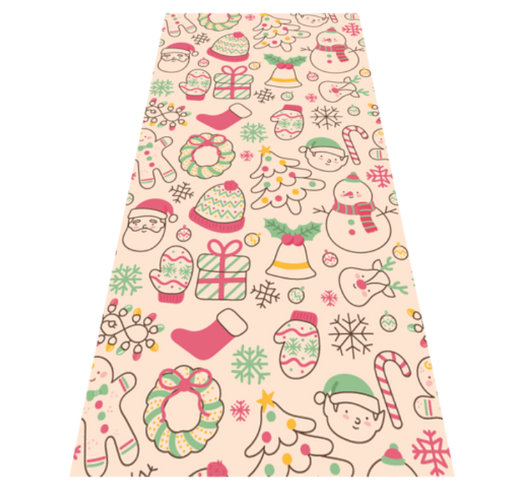 Christmas vinyl carpet with christmas lights - TenStickers