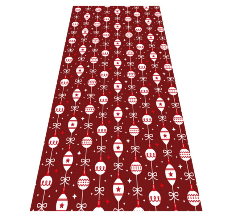 Christmas vinyl carpet with christmas ornaments - TenStickers