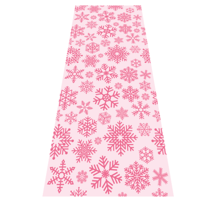 Christmas vinyl carpet with pink snowflakes design - TenStickers