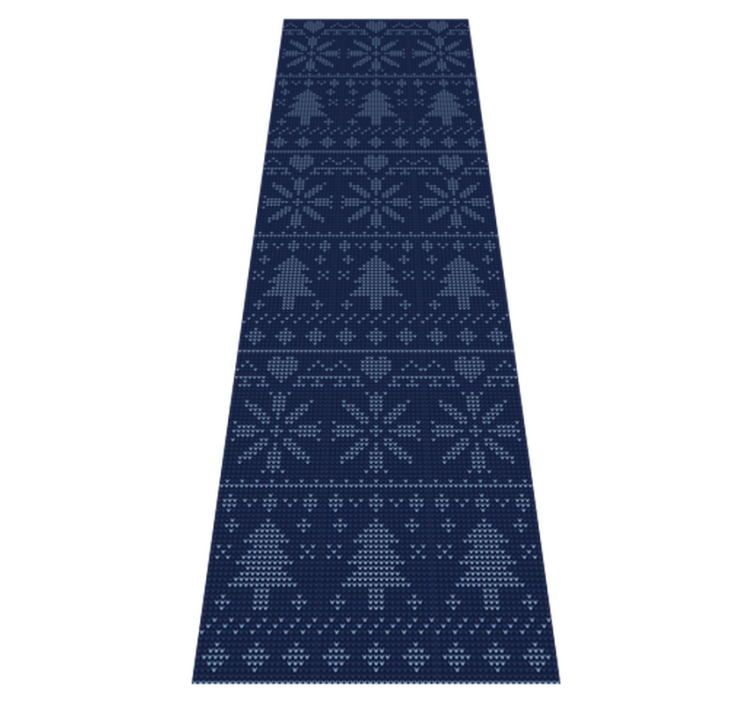 Christmas vinyl carpet navy blue knitted pattern - TenStickers