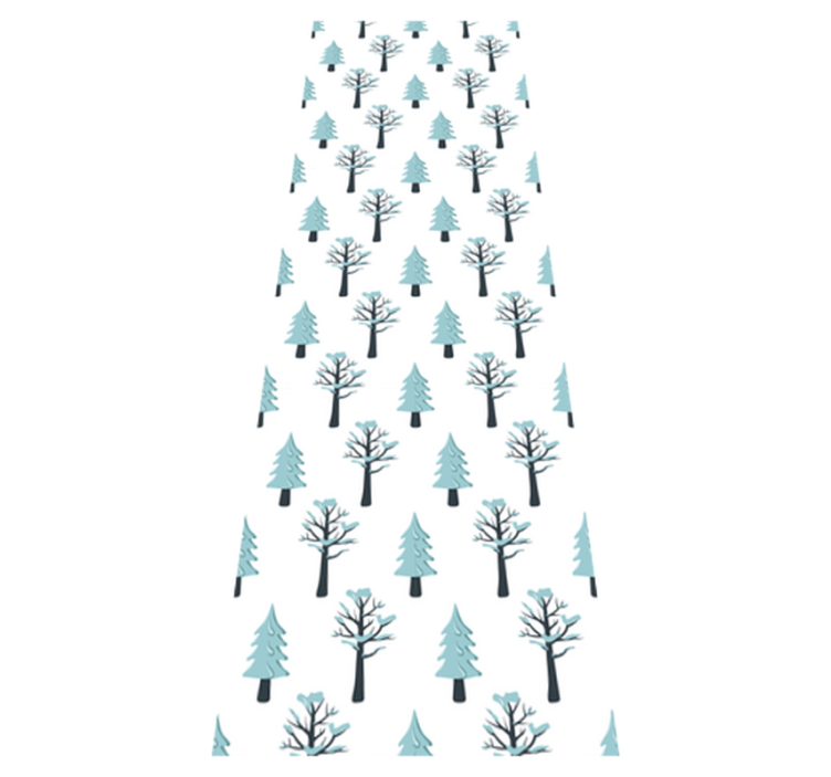 Christmas vinyl carpet tree in the snow design - TenStickers