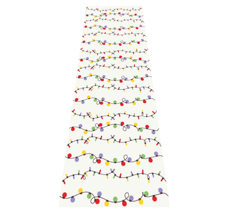 Christmas vinyl carpet with colorful christmas lights - TenStickers