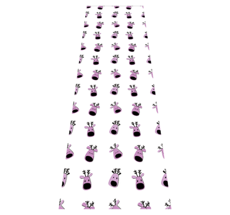 Christmas vinyl carpet pink deer design - TenStickers