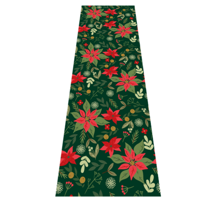 Christmas vinyl carpet with festive leaf designs - TenStickers