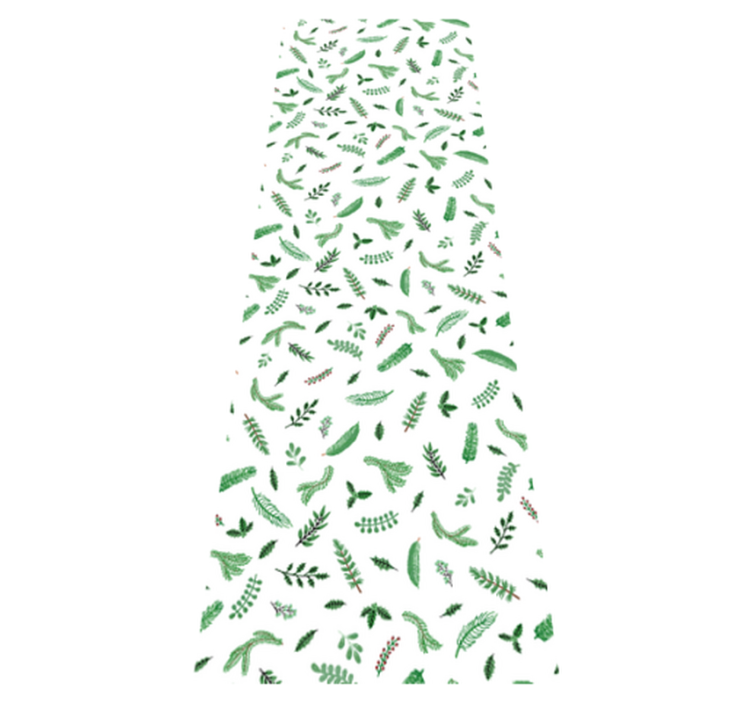 Christmas vinyl carpet with leaf pattern design - TenStickers