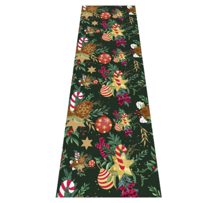 Christmas vinyl carpet with branches christmas decor - TenStickers