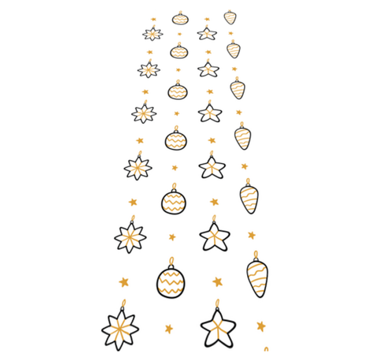 Christmas vinyl carpet with white geometric stars - TenStickers