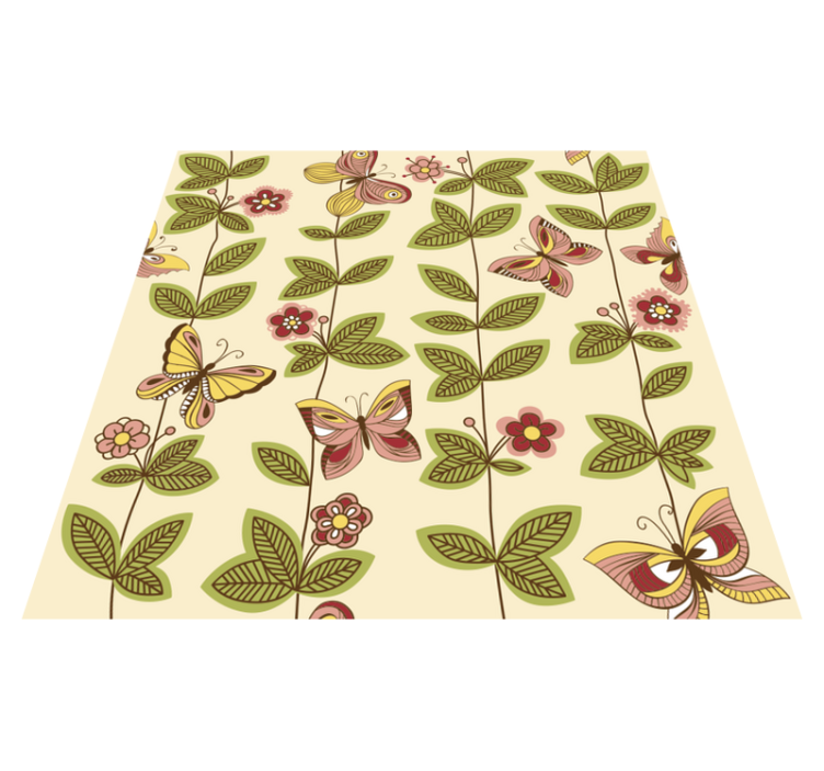 Bedroom vinyl carpet with butterflies - TenStickers