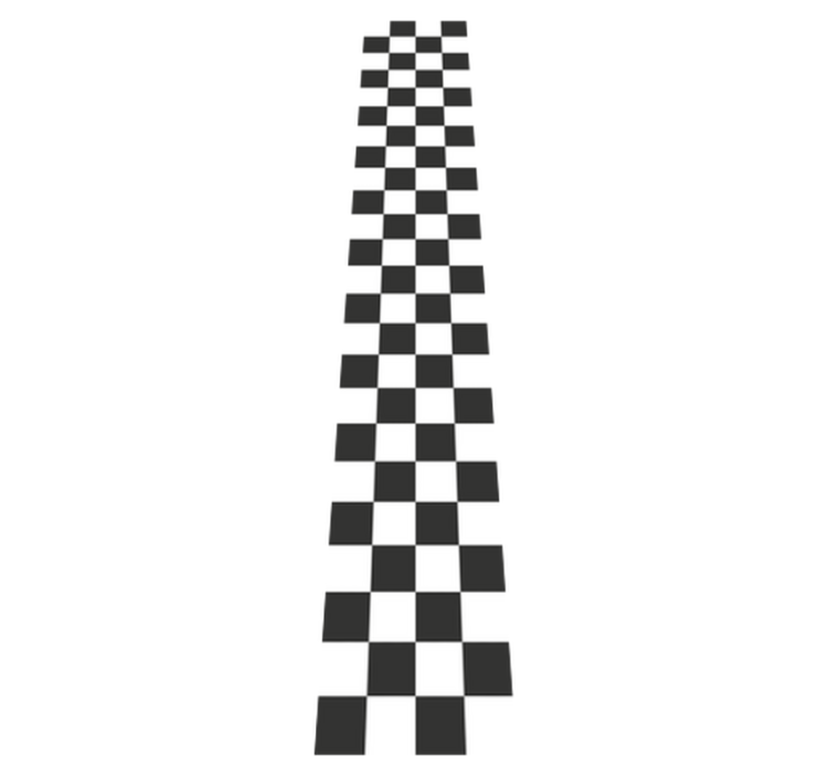Black and white checkered bedroom vinyl carpet - TenStickers