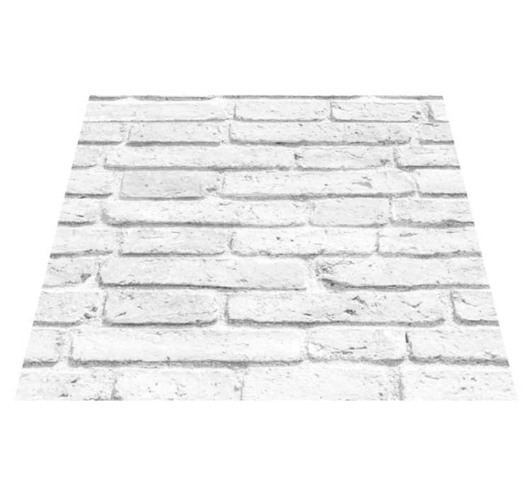 Bedroom vinyl carpet with white brick texture - TenStickers