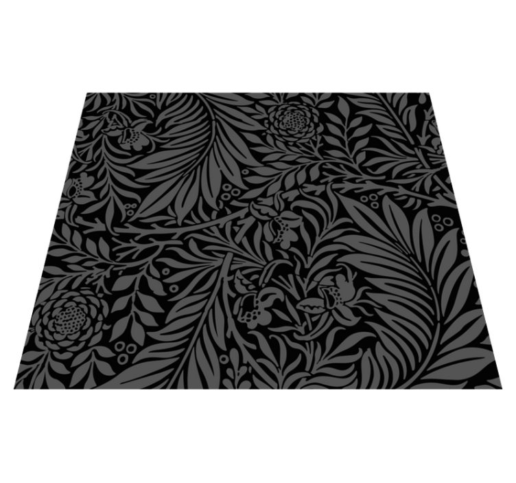 Bedroom vinyl carpet with black abstract patterns - TenStickers