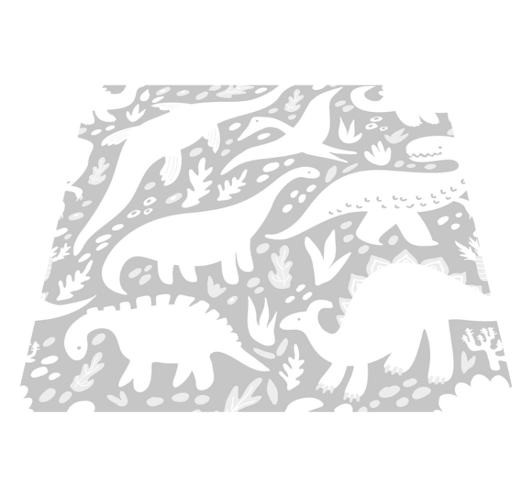 Bedroom vinyl carpet with dinosaur white pattern - TenStickers