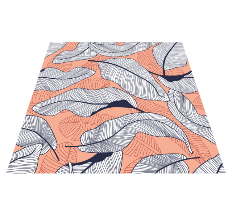 Bedroom vinyl carpet tropical leaves design - TenStickers