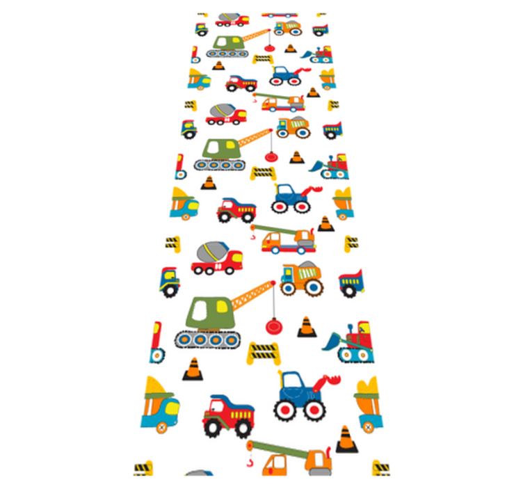 Cute design diggers at work bedroom vinyl carpet - TenStickers