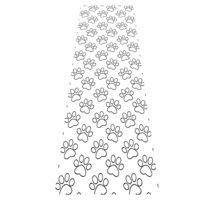 Bedroom vinyl carpet with cat paw print design - TenStickers