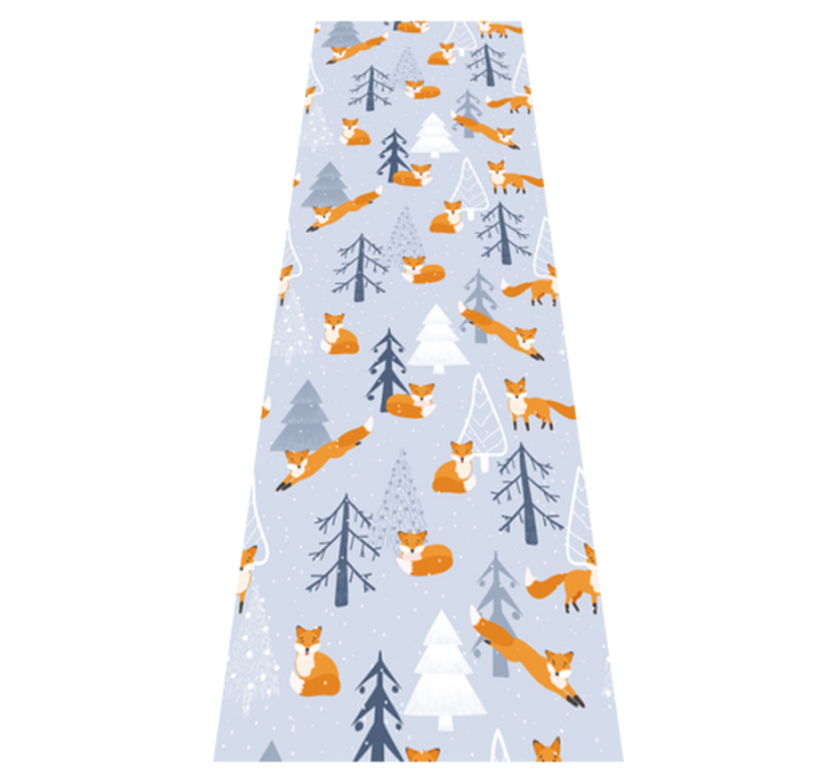 Bedroom vinyl carpet with cute fox winter forest design - TenStickers