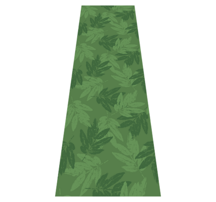 Bedroom vinyl carpet with simple green leaves pattern - TenStickers