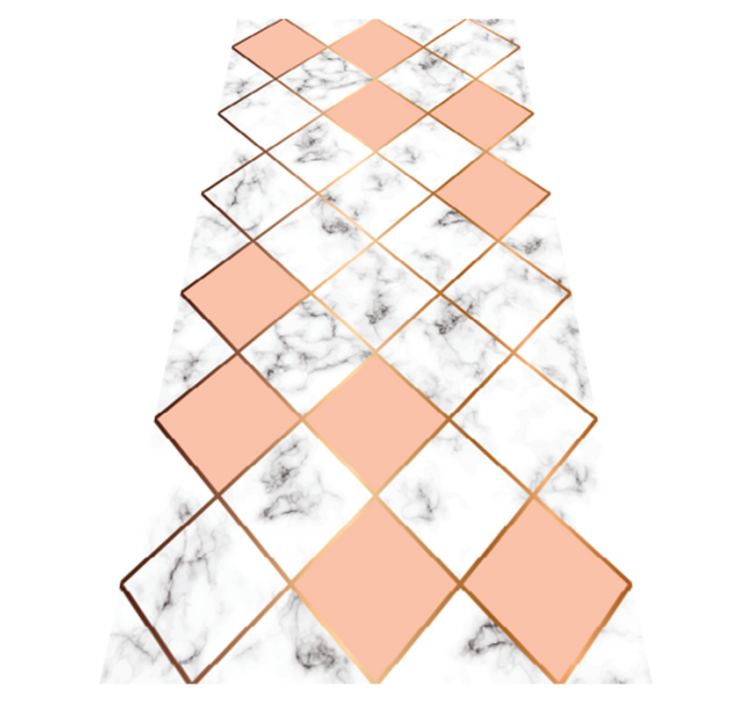 Bedroom vinyl carpet in pink geometric marble pattern - TenStickers