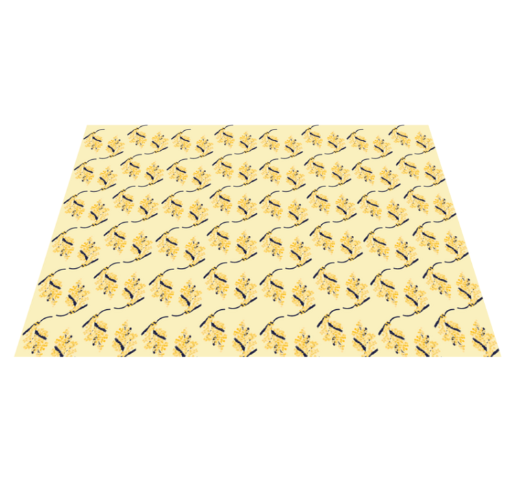 Nature vinyl carpet mimosa patterns - TenStickers