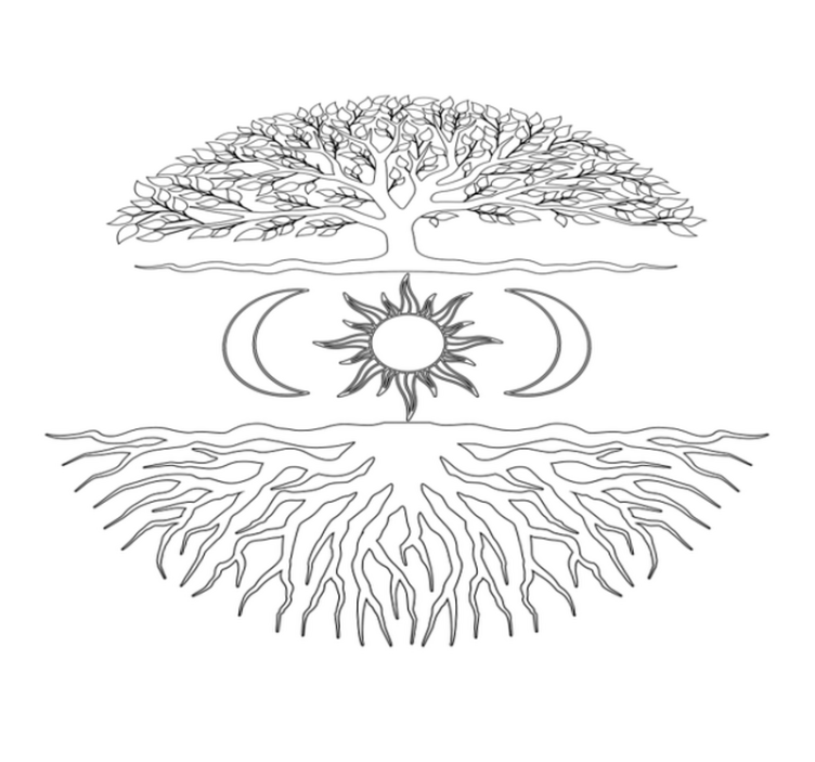 Nature vinyl carpet tree root network - TenStickers