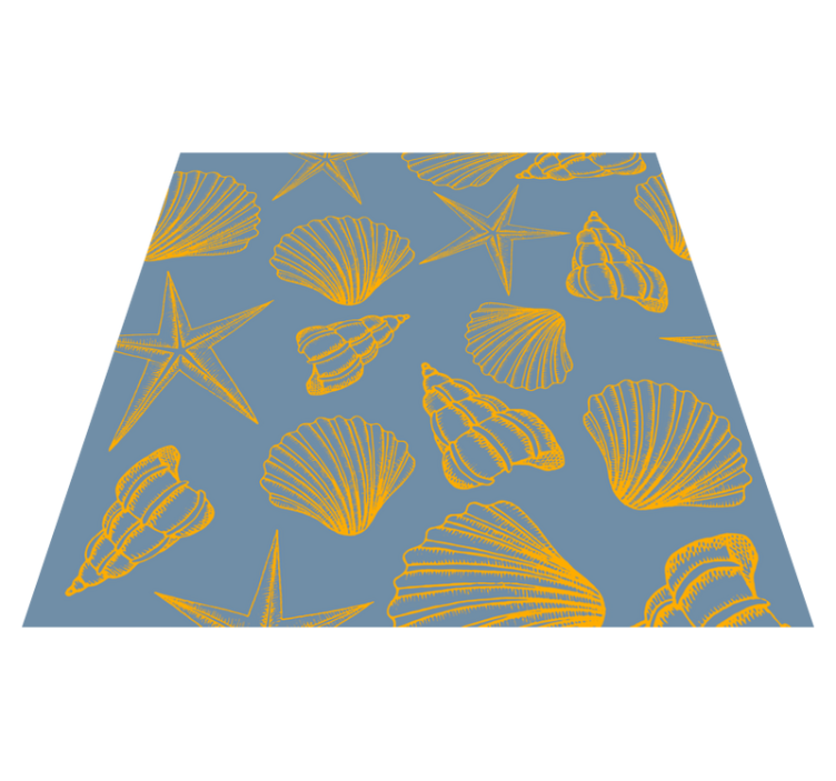 Nature vinyl carpet seashells and stars design - TenStickers