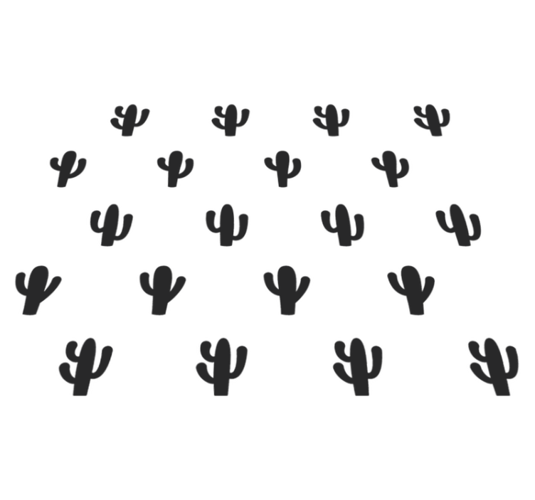 Nature vinyl carpet cactus pattern design - TenStickers