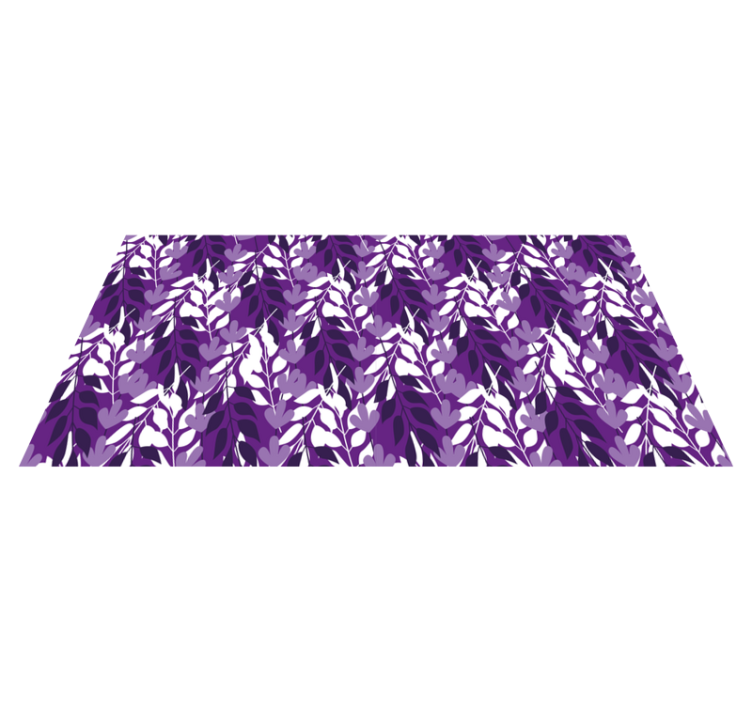 Nature vinyl carpet with leafy pattern design - TenStickers