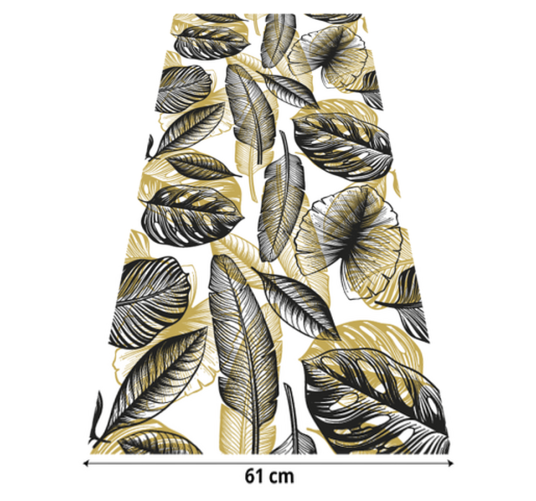 Floral vinyl carpet elegant tropical plants - TenStickers