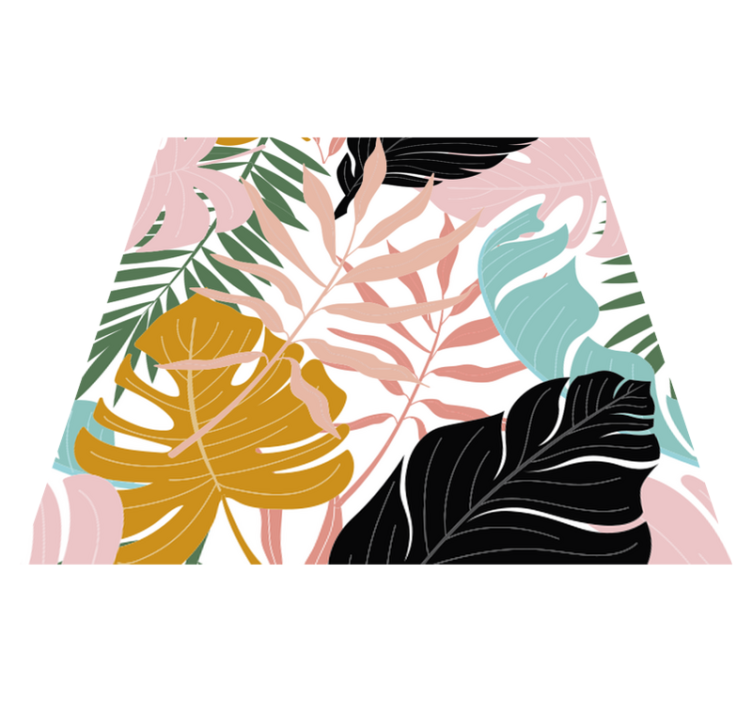 Floral vinyl carpet with vibrant abstract blooms - TenStickers