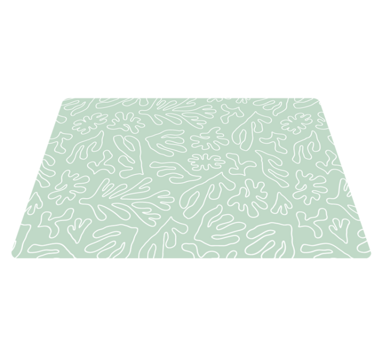 Green think seaweed floral vinyl carpet - TenStickers