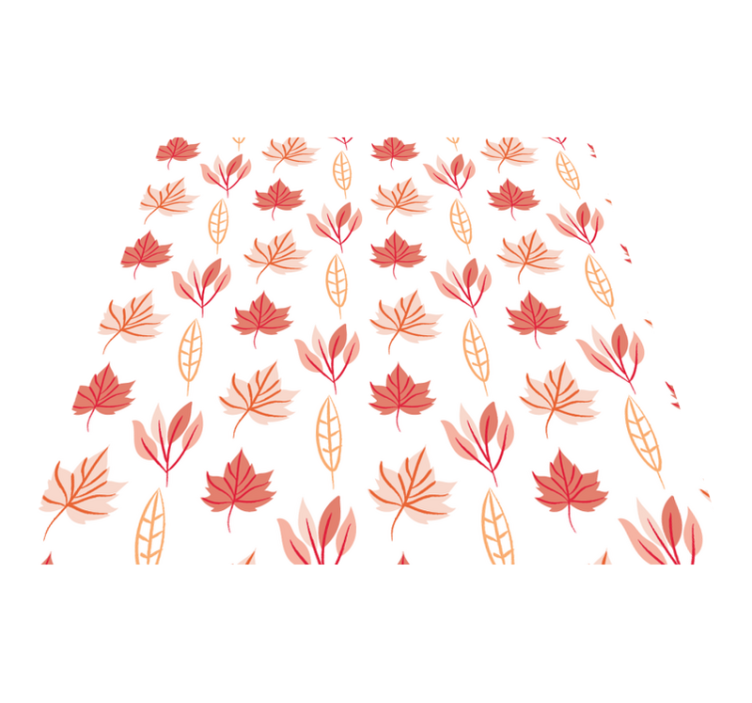 Floral vinyl carpet with pink autumn leaves patterns - TenStickers