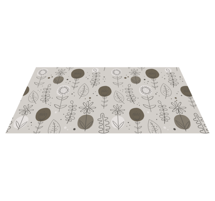 Floral vinyl carpet in earthy tones pattern - TenStickers