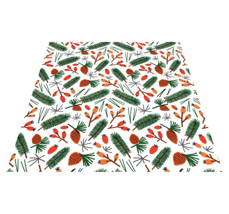 Floral vinyl carpet with autumn leaf patterns - TenStickers