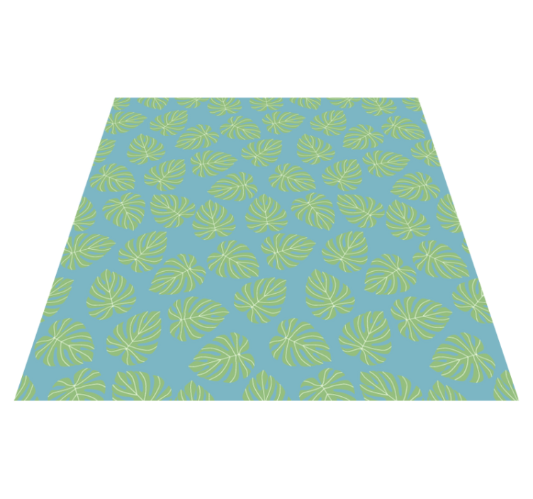 Floral vinyl carpet with summertime green leaves design - TenStickers