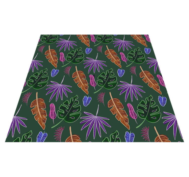 Floral vinyl carpet geometric neon shade - TenStickers