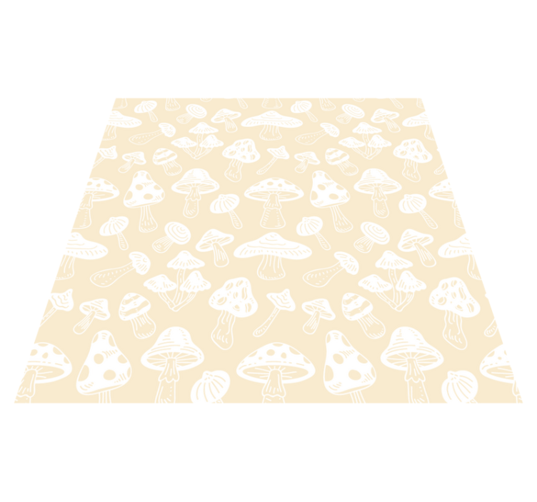 Floral vinyl carpet with beige mushroom designs - TenStickers