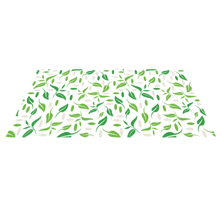 Floral vinyl carpet small green leaves design - TenStickers