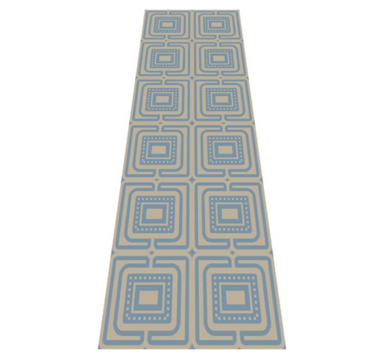 Bedroom vinyl carpet in bronze and dark blue squares - TenStickers