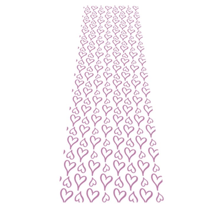 Bedroom vinyl carpet with pink heart illustrations - TenStickers