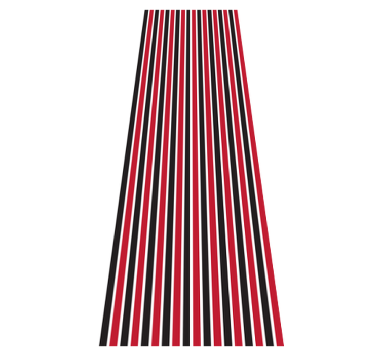 Bedroom vinyl carpet with black and red stripes - TenStickers