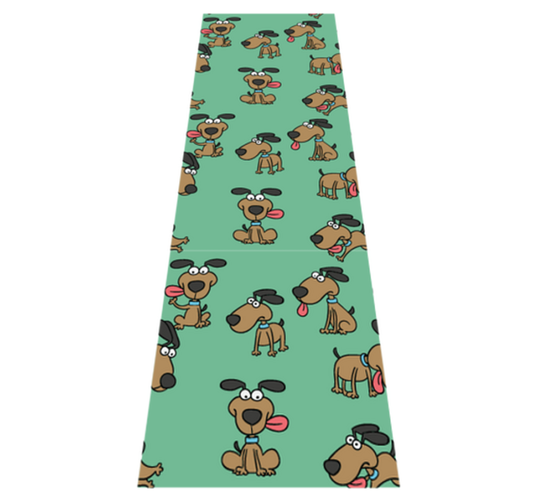 Funny dog cartoon style bedroom vinyl carpet - TenStickers