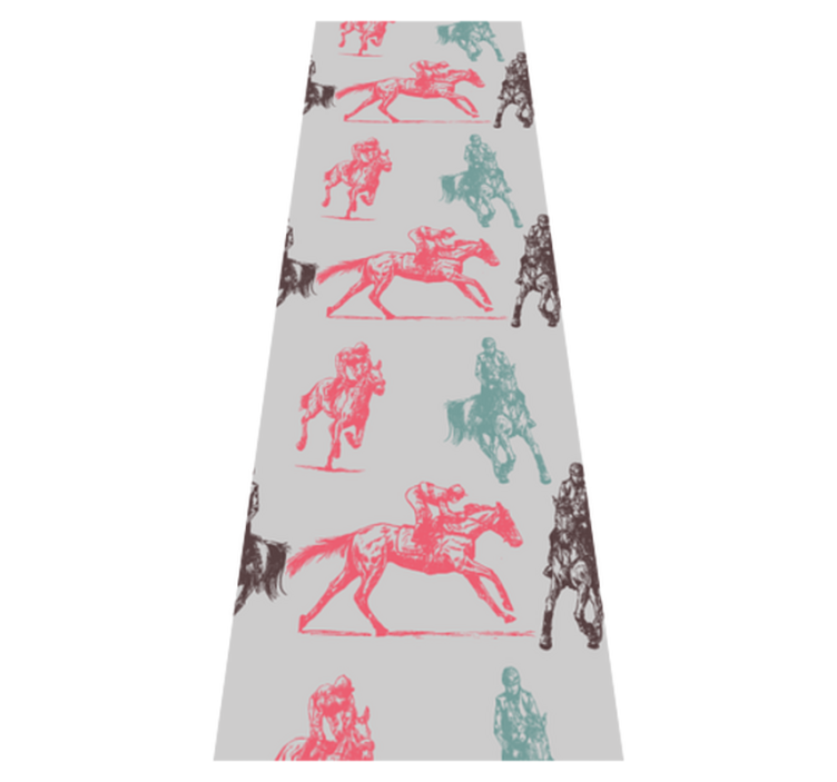Bedroom vinyl carpet in multicolored horse design - TenStickers