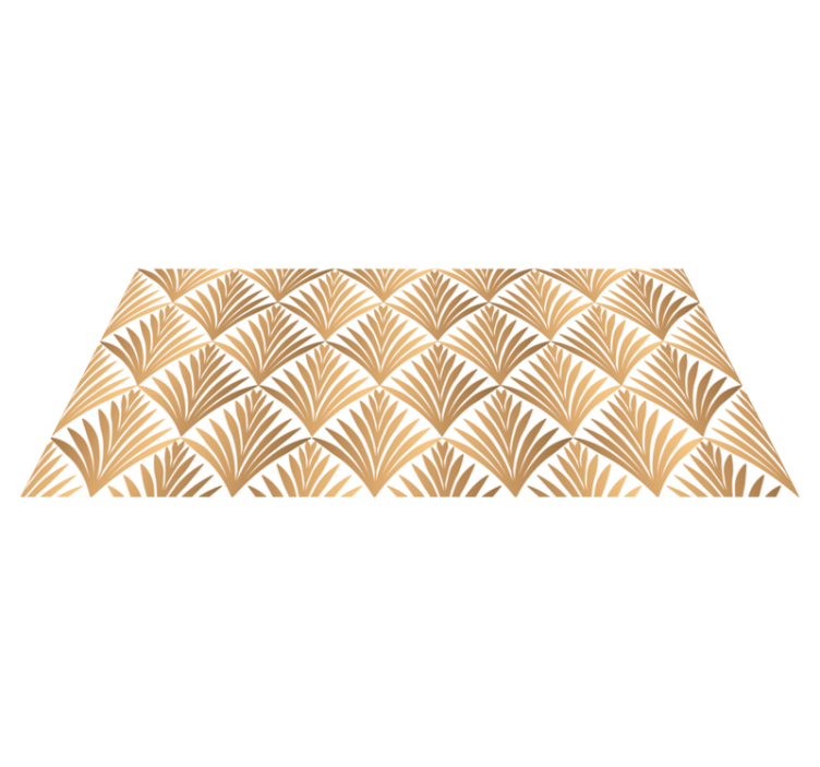 Geometric vinyl carpet geometric leaf - TenStickers