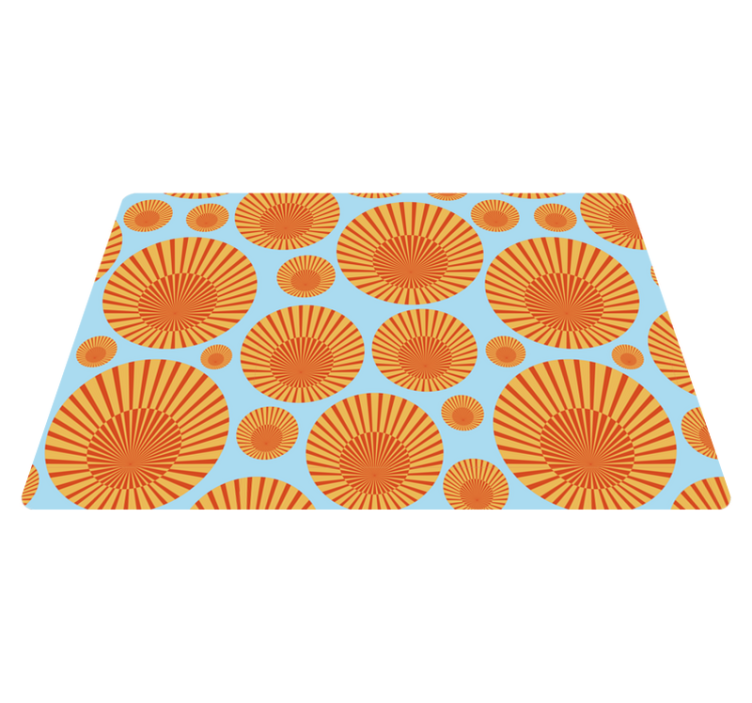 Geometric vinyl carpet 70's sunshine design - TenStickers