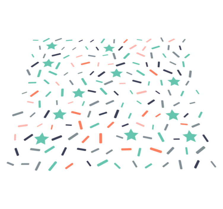 Geometric vinyl carpet with stars and sprinkles confetti - TenStickers