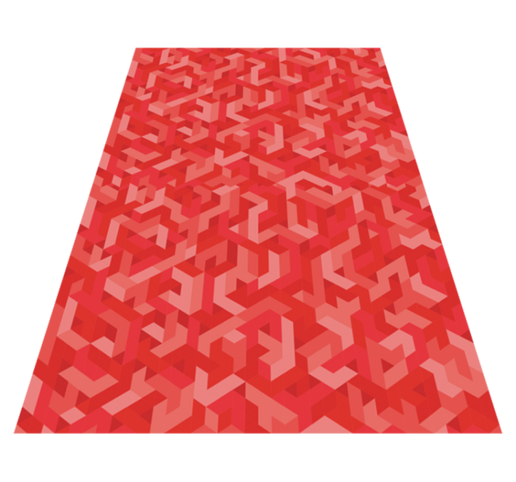 Geometric vinyl carpet with complex pattern design - TenStickers