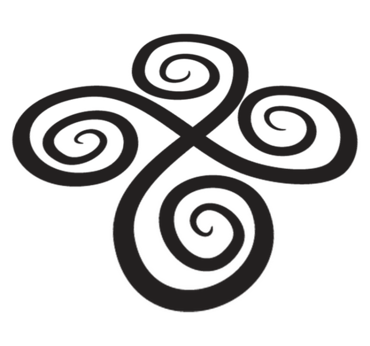 Elegant spin geometric vinyl carpet - TenStickers