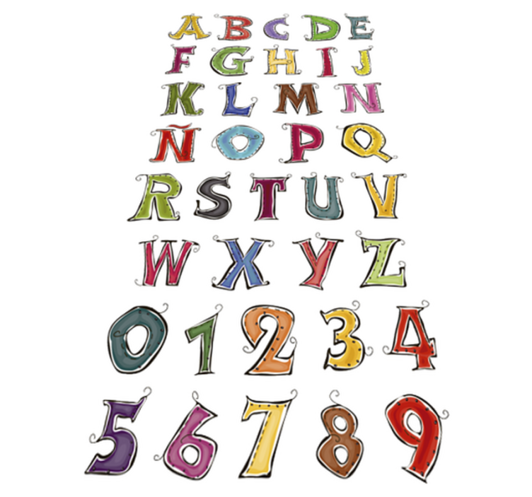 Kids vinyl carpet complete spanish alphabet - TenStickers