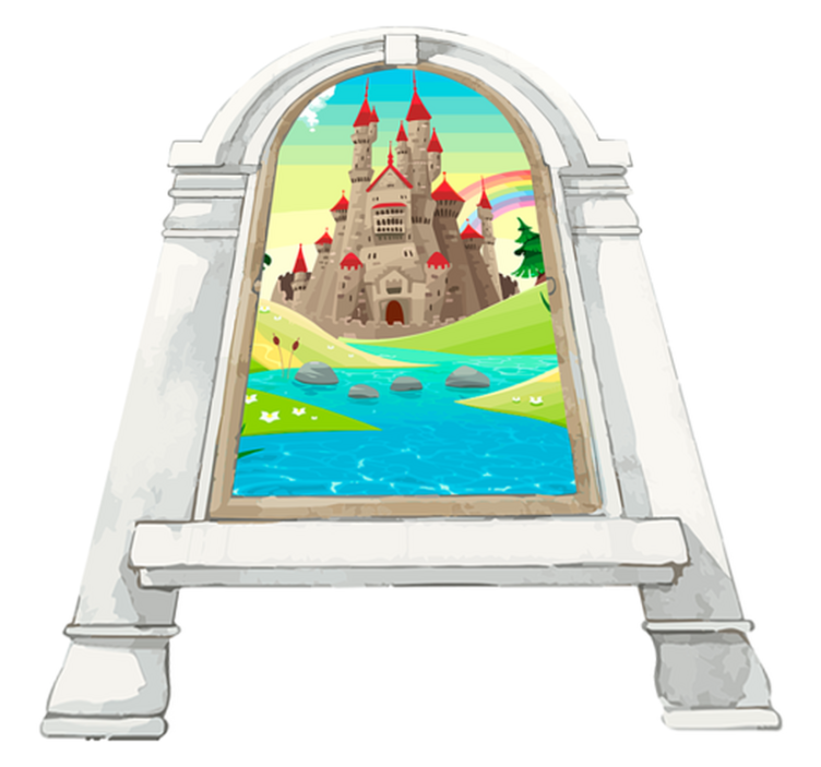 Kids vinyl carpet fairy tale landscape - TenStickers