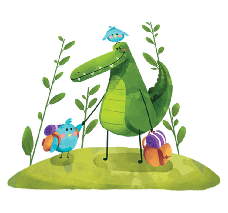 Kids vinyl carpet swamp friends vinyls - TenStickers